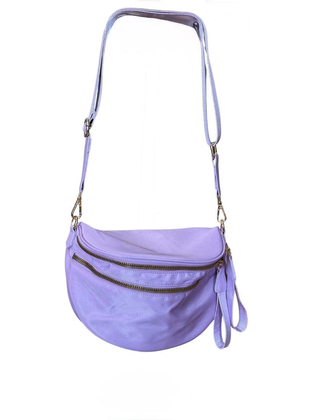Lilac checkered bum bag